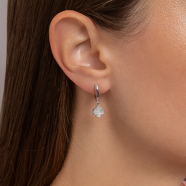 Серебряные серьги с перламутром (арт. 7502/10059/8п) – изображение 2