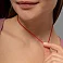 Красный ювелирный шнурок с золотым замком (арт. 7105845/01) – изображение 3