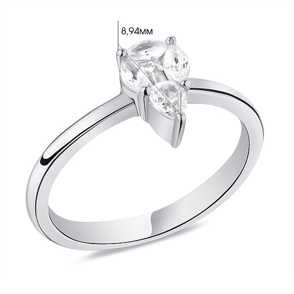 Серебряное кольцо с фианитами (арт. 7501/5833) – изображение 2