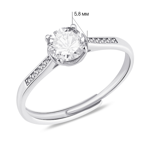 Серебряное кольцо с фианитами (арт. 7501/8092) – изображение 2