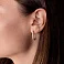 Золотые сережки с дорожкой из фианитов (арт. 1091072/20) – изображение 3
