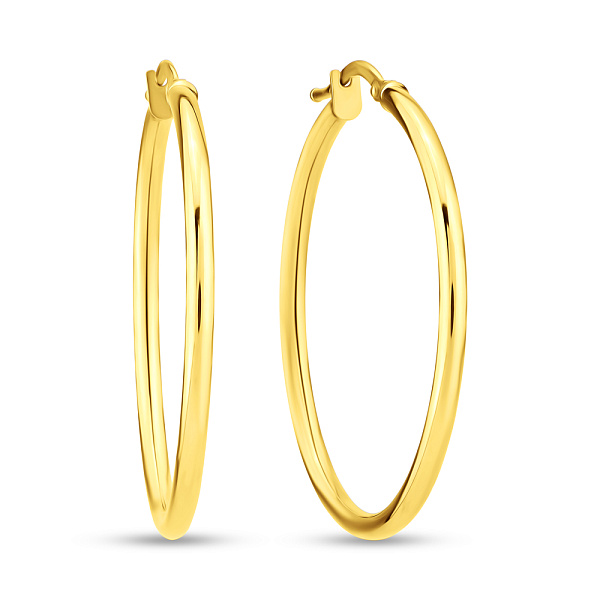 Сережки-кільця з жовтого золота (арт. 100742/40ж) – зображення 1