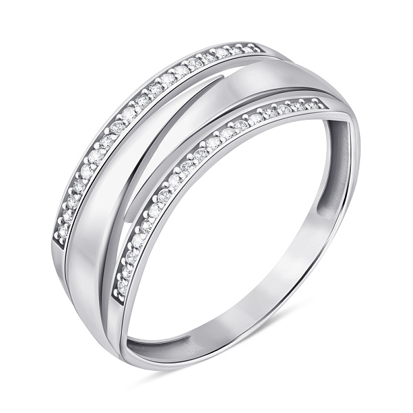 Серебряное кольцо с фианитами (арт. 7501/1376К) – изображение 1