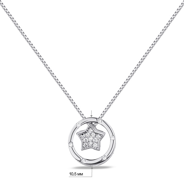 Колье из серебра Звезда с фианитами (арт. 7507/1943) – изображение 3