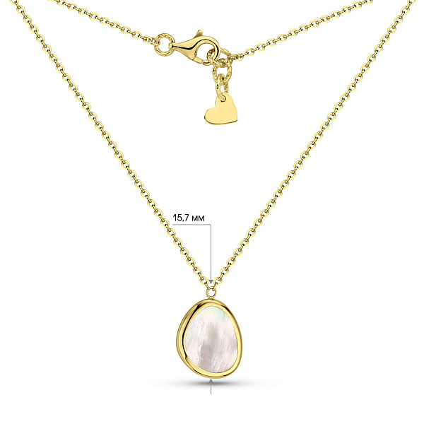 Колье золотое Diva с перламутром (арт. 352411жп) – изображение 4