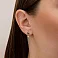 Золотые серьги с кварцем и фианитами (арт. 110140Пз) – изображение 5