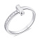 Серебряное кольцо с дорожкой из фианитов (арт. 7501/5997) – изображение 1