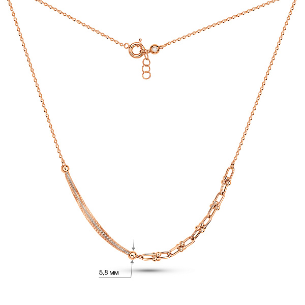 Колье из красного и белого золота (арт. 352894кб) – изображение 4