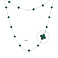 Серебряное колье Клевер (арт. 7507/1067/7млх) – изображение 2