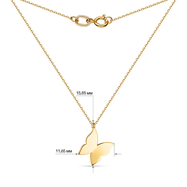 Колье из желтого золота "Бабочка" (арт. 352087ж) – изображение 4