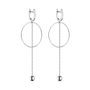 Фото Длинные серьги из серебра без вставок Trendy Style (арт. 7502/4610)