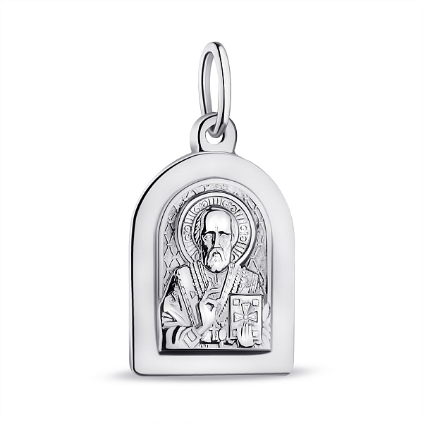 Серебряная ладанка Николай Чудотворец (арт. 7517/2-4188.0.2) – изображение 1