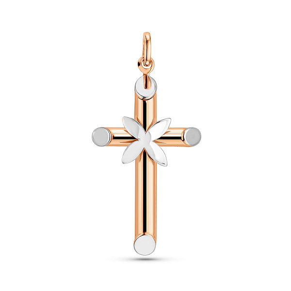 Золотой крестик без камней (арт. 424933р) – изображение 1