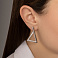 Серебряные серьги-пусеты без камней (арт. 7518/7285) – изображение 2
