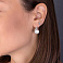 Серьги-пусеты из белого золота с бриллиантами (арт. Т011505005б) – изображение 2