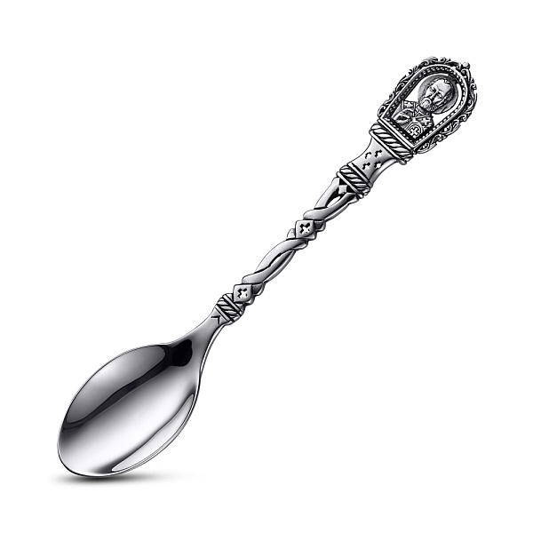 Детская серебряная ложка «Святой Николай» на крестины (арт. 7922/8100267) – изображение 1
