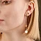 Длинные золотые серьги "Монеты" без камней (арт. 106526) – изображение 2