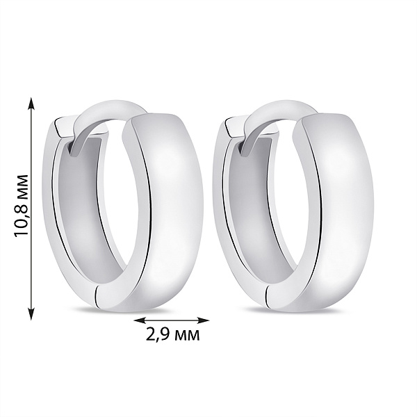 Серебряные серьги без камней (арт. 7502/2334/10) – изображение 2