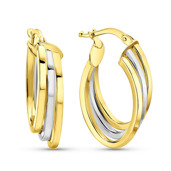 Сережки из желтого и белого золота (арт. 1091635/20жб) – изображение 1