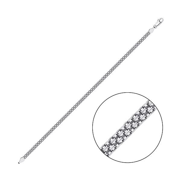 Серебряный браслет плетения Якорное тройное (арт. 0310503) – изображение 1
