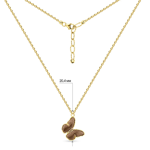 Золотое колье Бабочка Francelli (арт. 352450жкр) – изображение 6