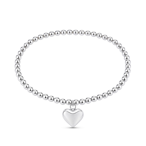 Серебряный браслет с подвеской сердечко (арт. 7509/5382) – изображение 1
