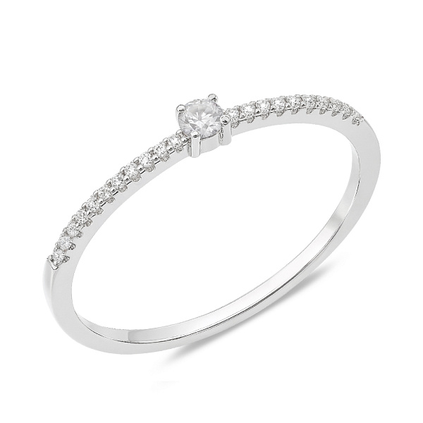 Серебряное кольцо с дорожкой из фианитов (арт. 7501/8115) – изображение 1