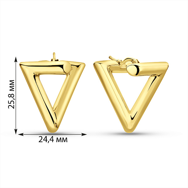 Серьги Francelli из желтого золота без камней (арт. е1091977/25ж) – изображение 3