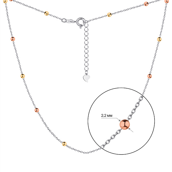 Колье из серебра (арт. 7507/117бжк) – изображение 2