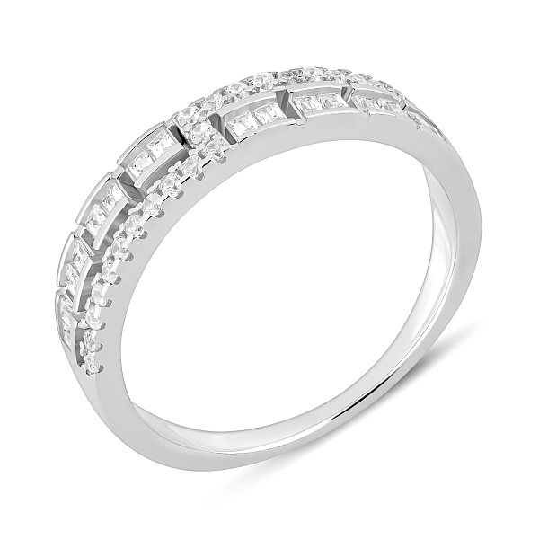 Массивное серебряное кольцо с фианитами (арт. 7501/8475) – изображение 3