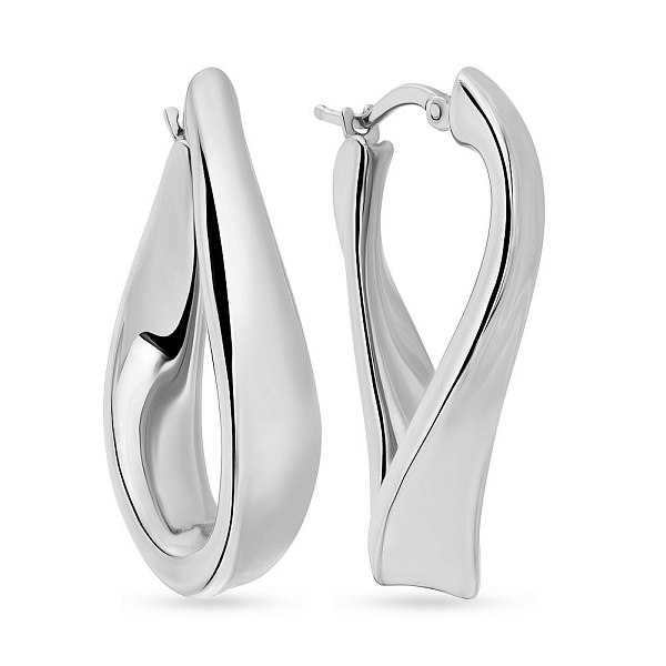 Серьги Завитки из белого золота Francelli (арт. е105583/30б) – изображение 1