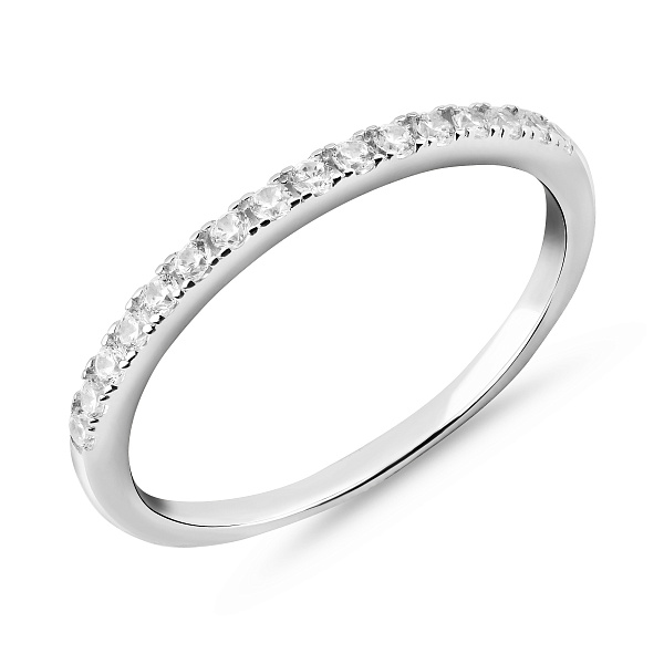 Серебряное двойное кольцо с фианитами (арт. 7501/8609) – изображение 3