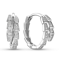 Сережки Змія з білого золота (арт. 111383б)