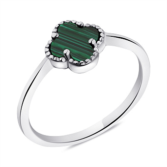 Серебряные кольца с зеленым камнем