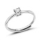 Серебряное кольцо с одним фианитом (арт. 7501/8073/1) – изображение 1