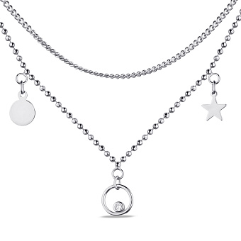 Фото Серебряное колье с фианитами Trendy Style (арт. 7507/1922)