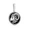 Серебряный кулон Овен с ониксом (арт. 7903/2490оов) – изображение 1