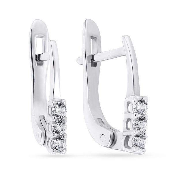 Серебряные сережки с фианитами (арт. 7502/29212р) – изображение 1