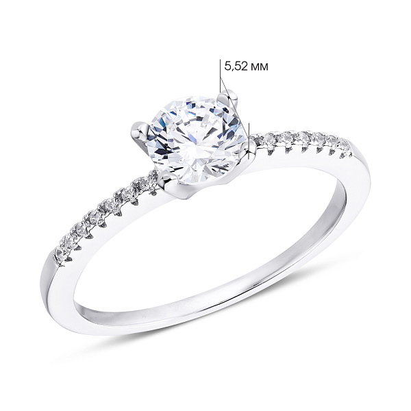 Серебряное кольцо с фианитами (арт. 7501/3826) – изображение 2