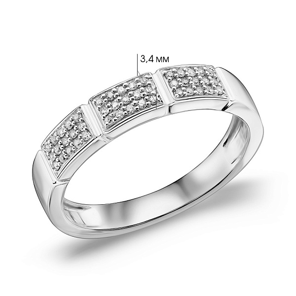 Золотое кольцо с бриллиантами (арт. К341489010б) – изображение 4