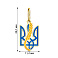 Подвес из желтого золота Трезубец-Герб Украины с синей и желтой эмалью (арт. 440582же) – изображение 2
