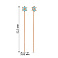 Дитячі сережки золоті з блакитними фіанітами (арт. 108703г) – зображення 2