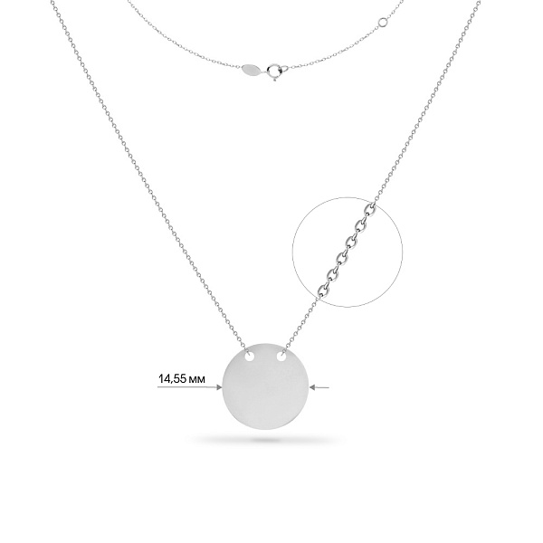 Золотое колье «Монета» (арт. 350619б) – изображение 4