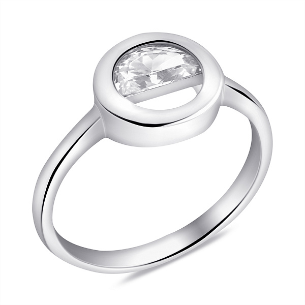 Серебряное кольцо с фианитом (арт. 7501/6929) – изображение 1