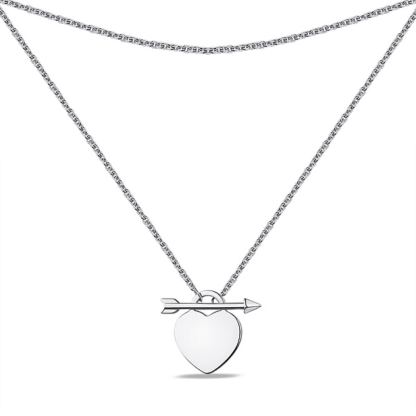 Серебряное колье Сердце (арт. 7507/1586) – изображение 2