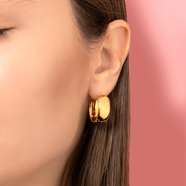 Золотые серьги-кольца Francelli (арт. е105949/20ж) – изображение 3