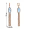 Золотые серьги-подвески с кварцем (арт. 107604Пкг) – изображение 2