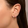 Серьги-клаймберы из красного золота с фианитами (арт. 110662) – изображение 2