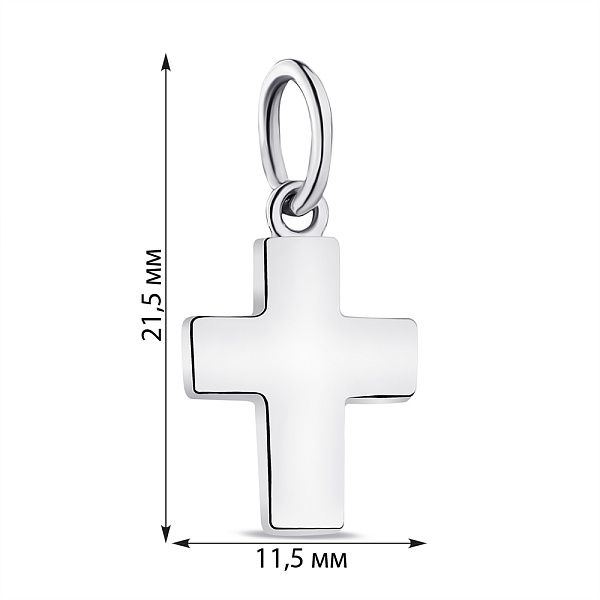 Серебряный подвес Крестик без камней (арт. 7503/3980) – изображение 2