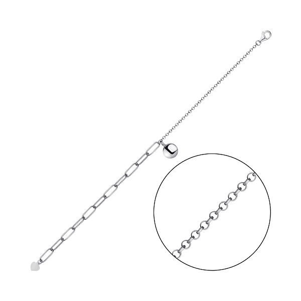 Браслет серебряный Trendy Style с шариком (арт. 7509/3111) – изображение 1